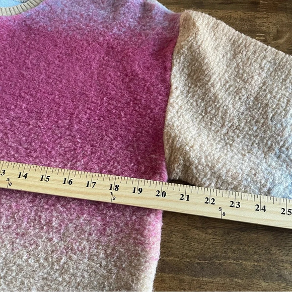 Zara Soft Tie Dye Sweatshirt Sweater Wool Blend Long Sleeve Round Neck, Size S - Picture 15 of 16